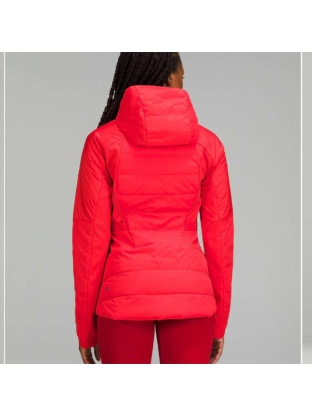 Lululemon Down for It All Jacket Carnation Red like new